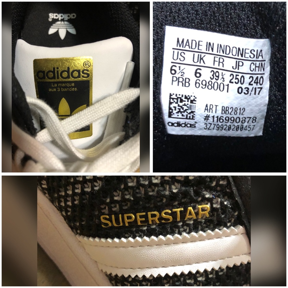 NWOT Adidas Limited Edition SuperStar Gold Label - Picture 8 of 8